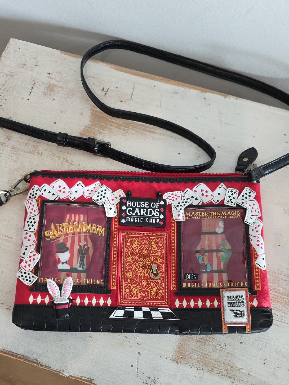 Vendula London Limited Edition House Of Cards Magic Shop Crossbody Bag